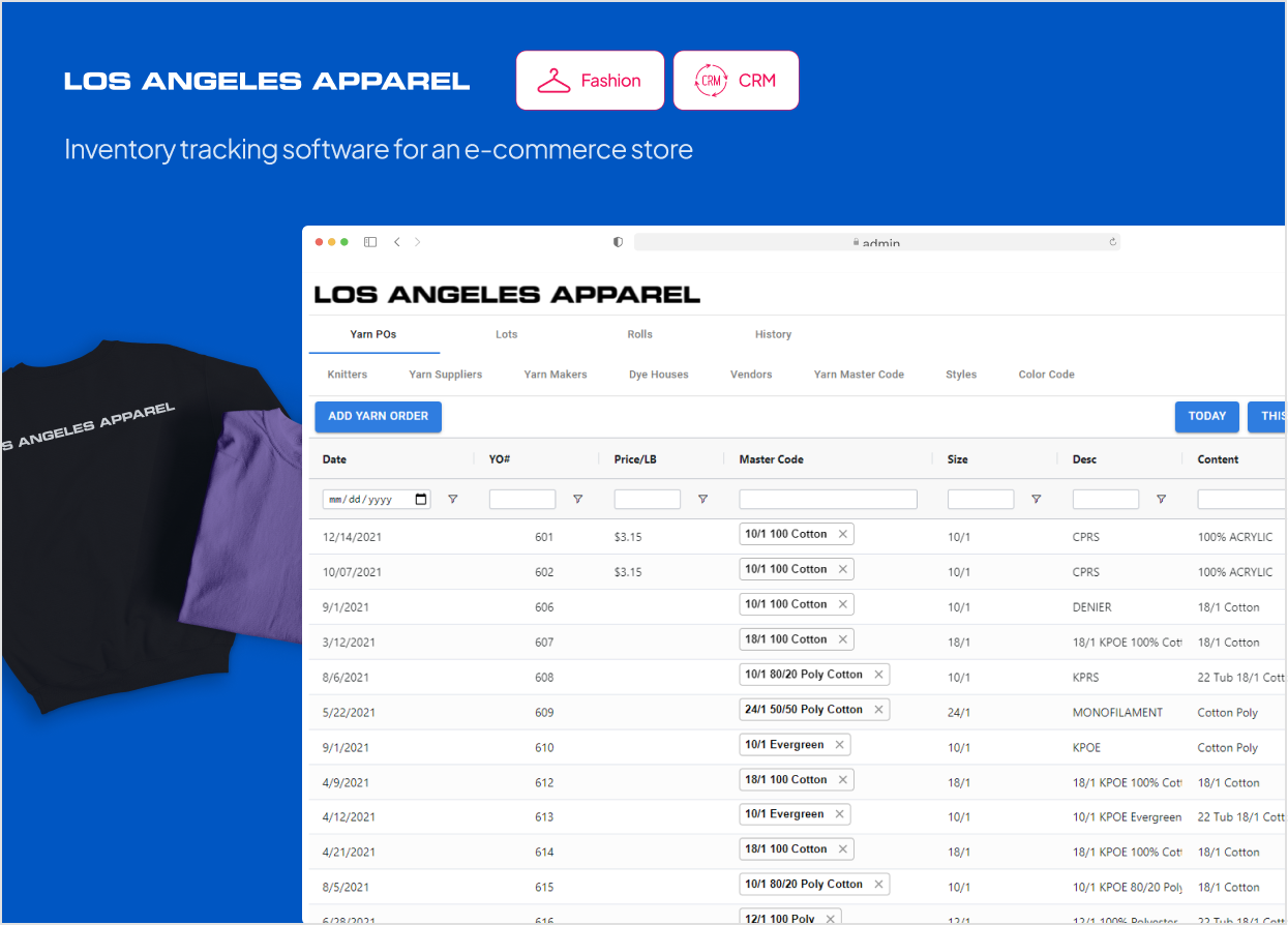 Los Angeles Apparel Website View