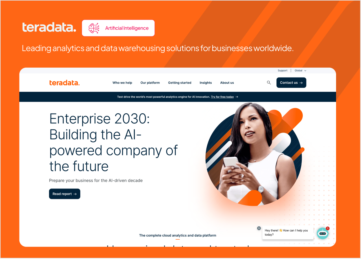 Teradata website view