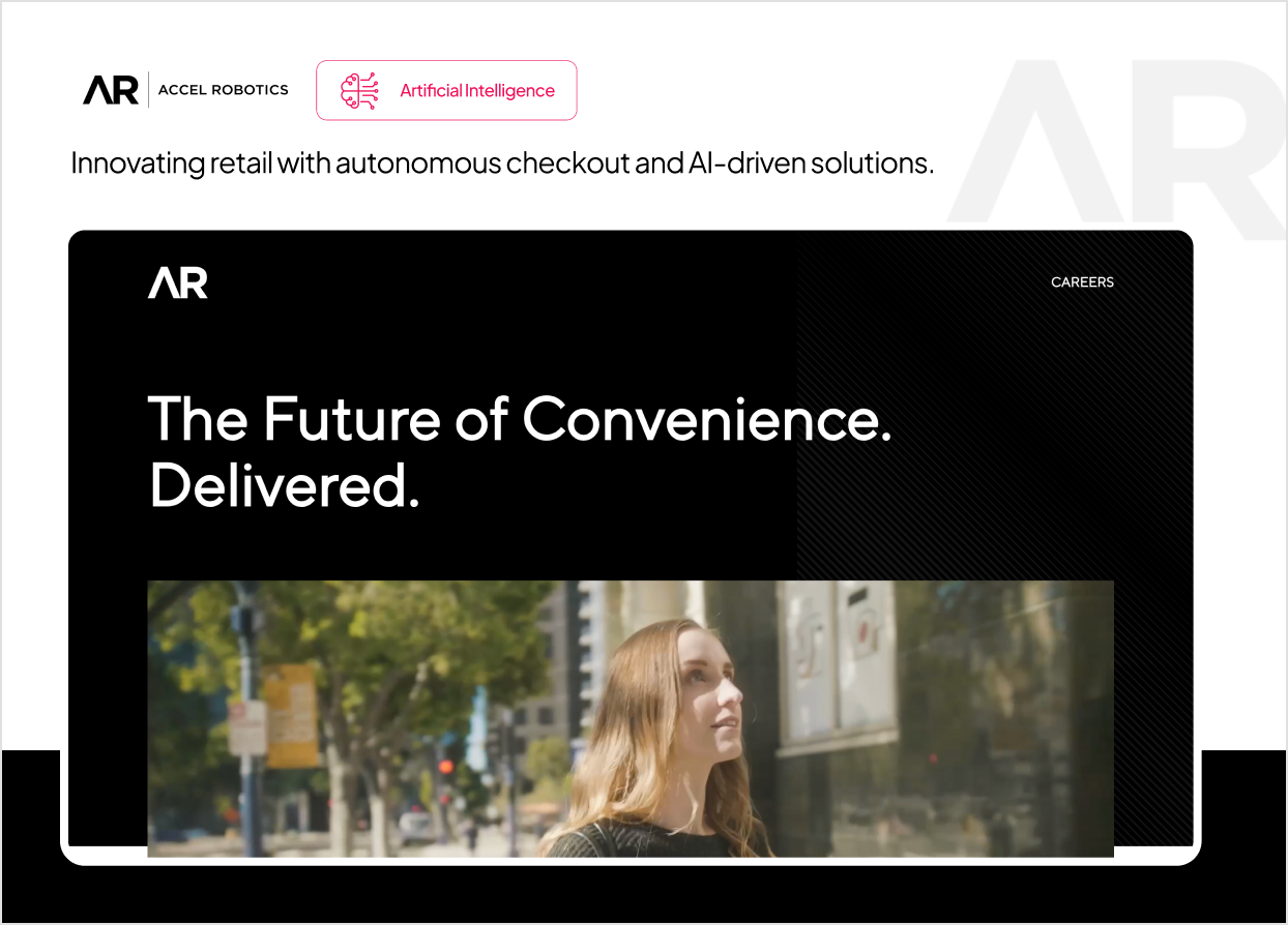 Accel Robotics Website View