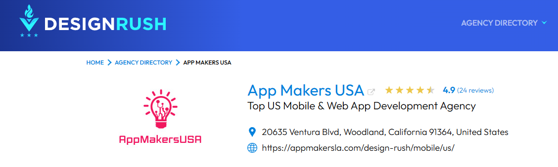 App Makers LA reviews on DesignRush