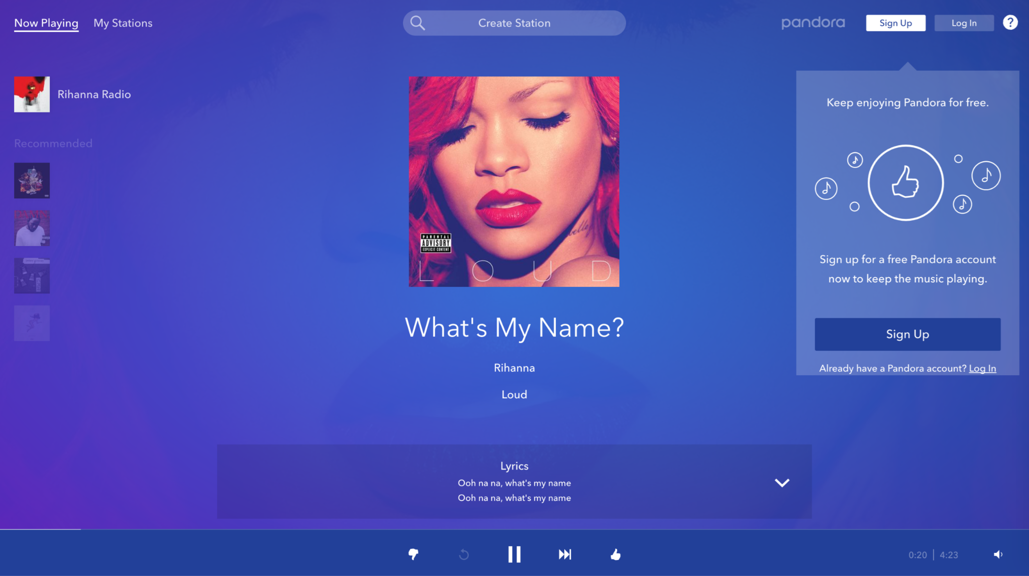 pandora music player