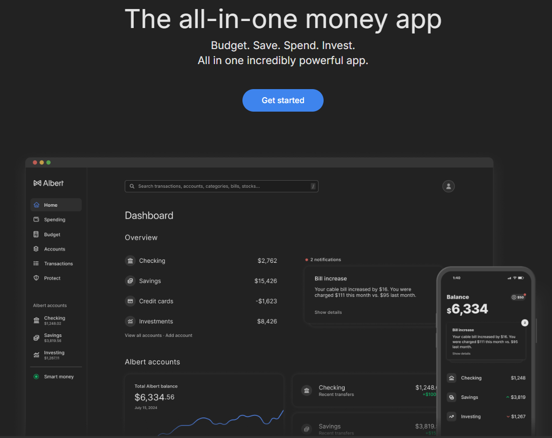 Albert money app, alternative to Klover